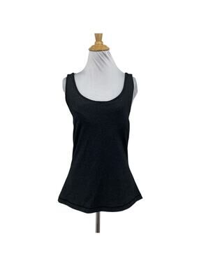 Pure NRG Athletics Tank Top Womens L Large Grey Built In Shelf Bra Padded Yoga